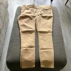 Women's Rockstar Tan Khaki Skinny Jeans